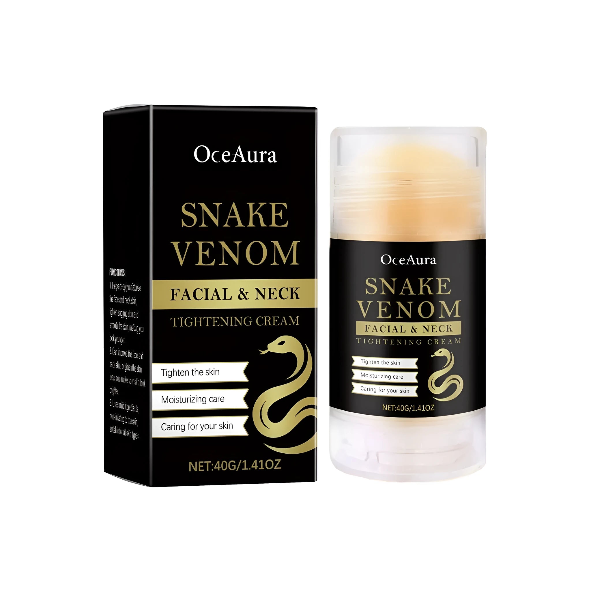 40g white nursing stick of tightening cream with synthetic snake venom peptide and vitamins.