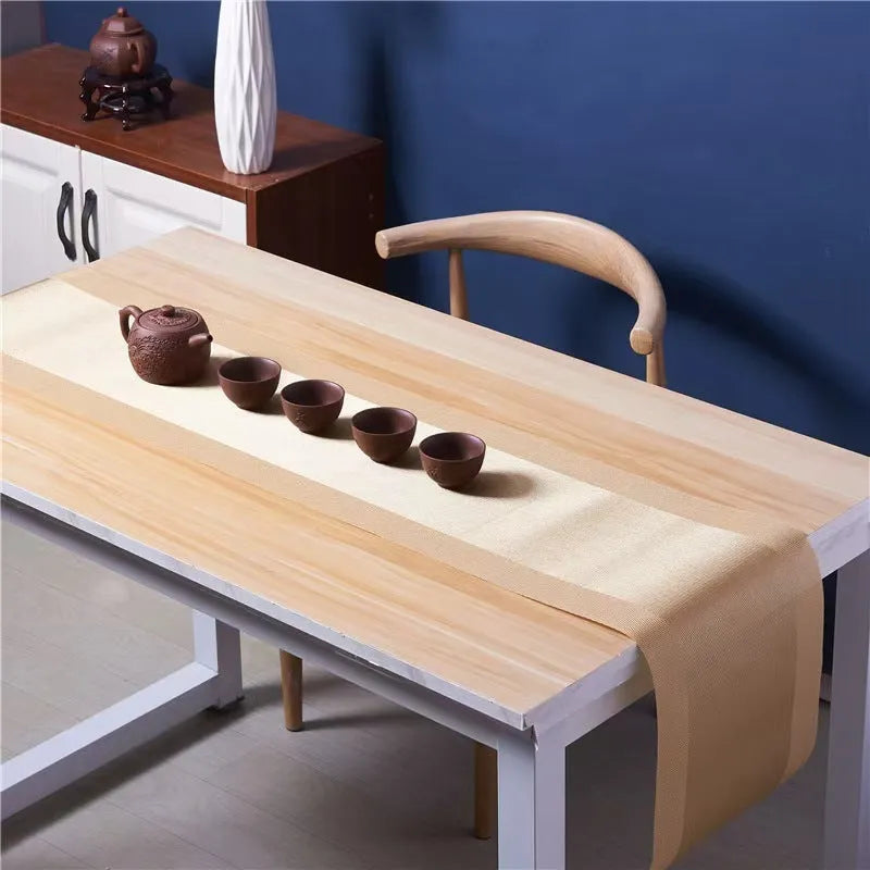 PVC non-slip dish drying mat in modern simplicity style with gradient bamboo pattern