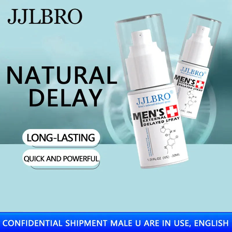 30ml white bottle of plant-based delayed spray for couples
