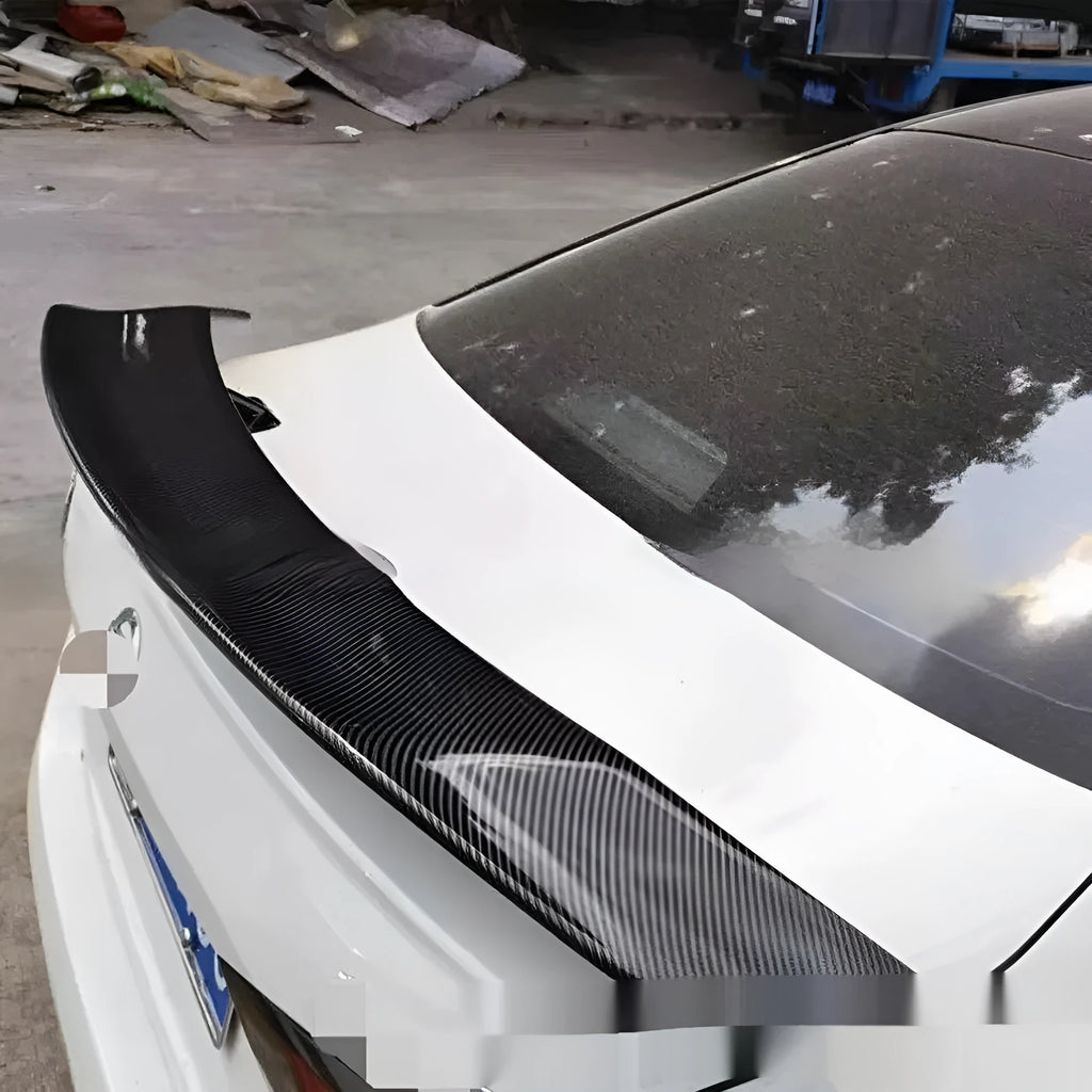 Punch-free ABS car spoiler for universal vehicle installation in multiple finish options