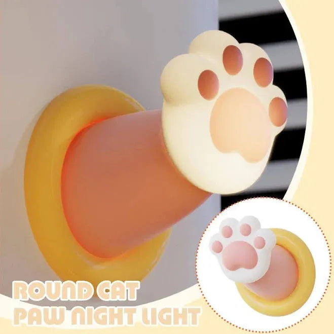 Cat paw desk lamp with outstretched claw design showing tap control and adhesive back