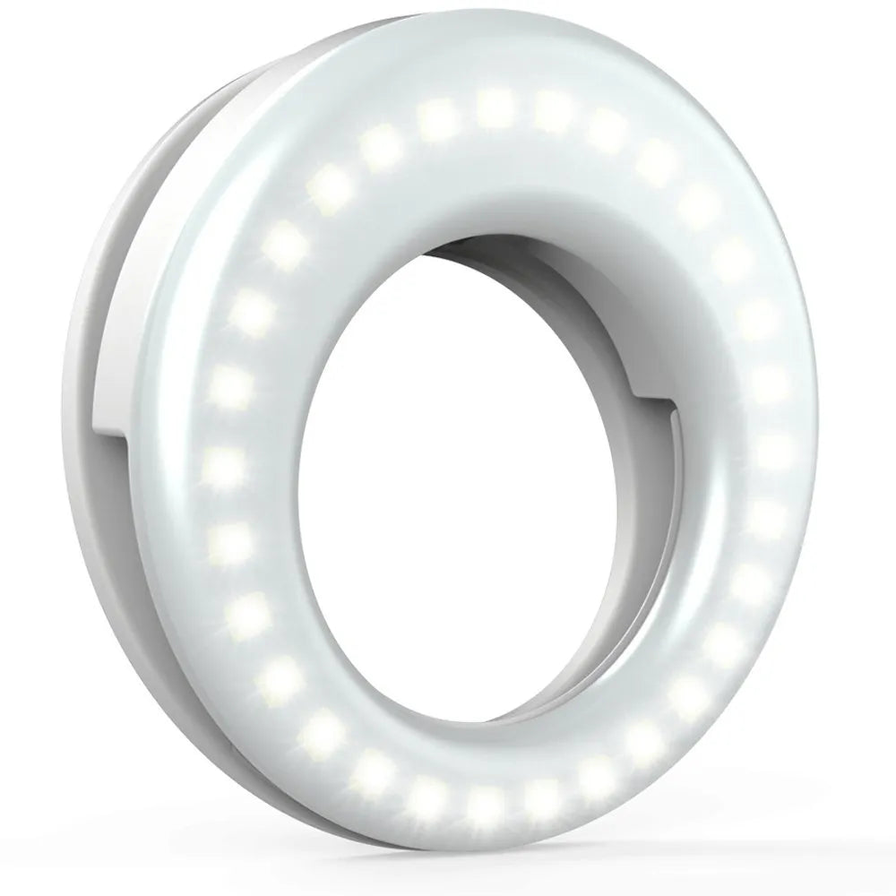 LED selfie ring light for mobile phones with USB charging cable