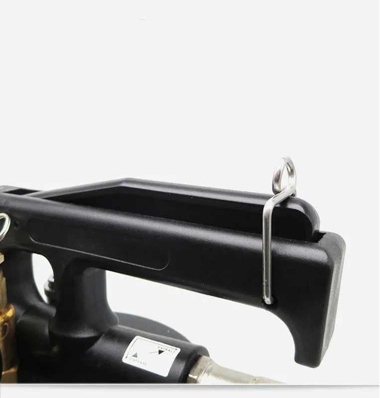 Pneumatic automatic transmission oil changer tool with fluid tank.