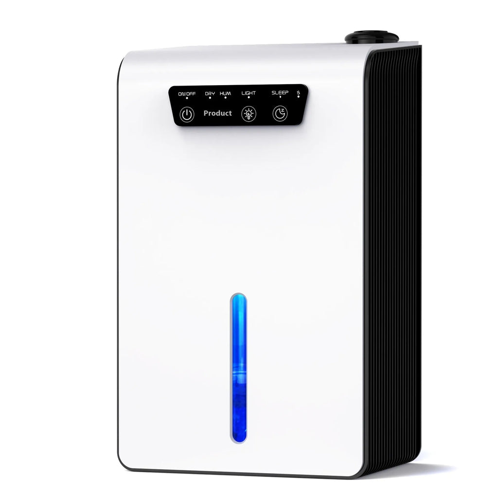 Milky white household dehumidifier for 10-20 square metre rooms with mute operation