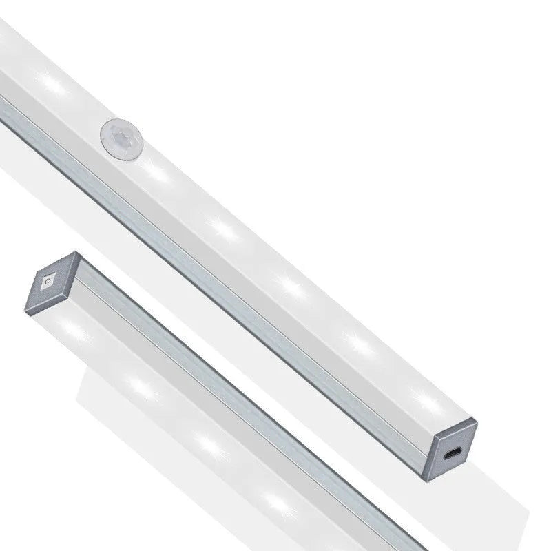 LED human body induction magnetic closet light with aluminium shell and magnetic mounting back