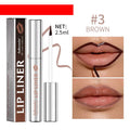 Matte finish pointed toe lip liner with tear and pull mechanism in Rose Pink shade