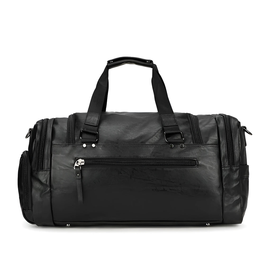 Large black travel shoe bag with separate compartment for footwear organisation measuring 52cm