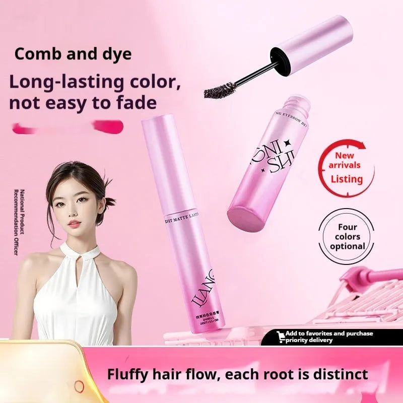 Velvet Fog eyebrow cream pot in shades of grey, brown, and black with 4.5g net content.