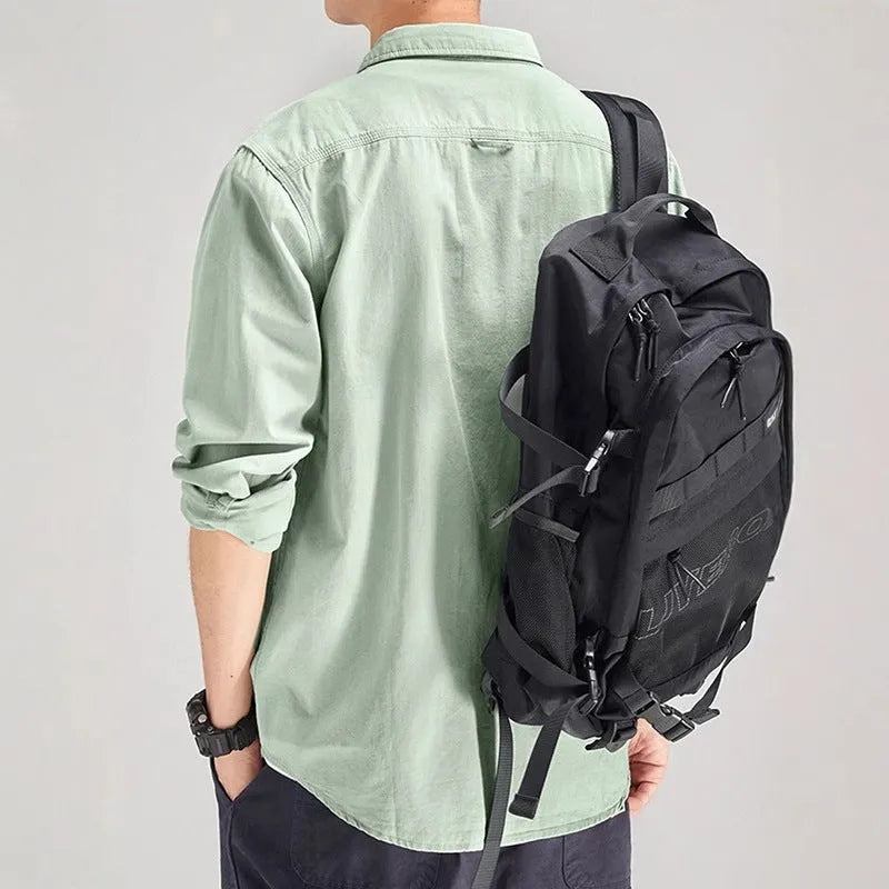 Men's loose fit long sleeve polyester shirt cardigan in light grey, black, khaki or green colours
