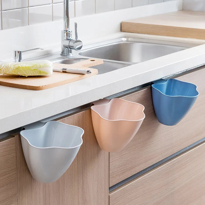 Nordic grey PP plastic cabinet trash can with dimensions 21 by 16 by 14 centimetres.