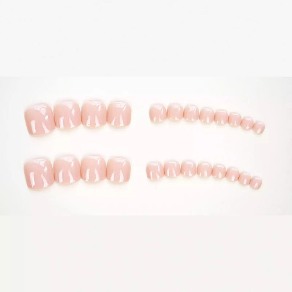 Skin tone J-52 personality design self-adhesive toenail stickers with glue.