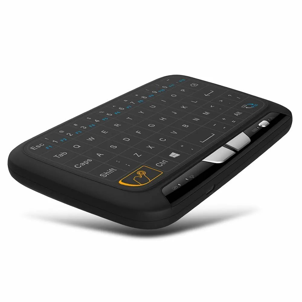 Mini H18 black wireless keyboard with touchpad and USB dongle for Android TV box and notebook