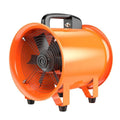 8-inch industrial axial flow fan with titanium steel blades and 5-metre air duct for ventilation