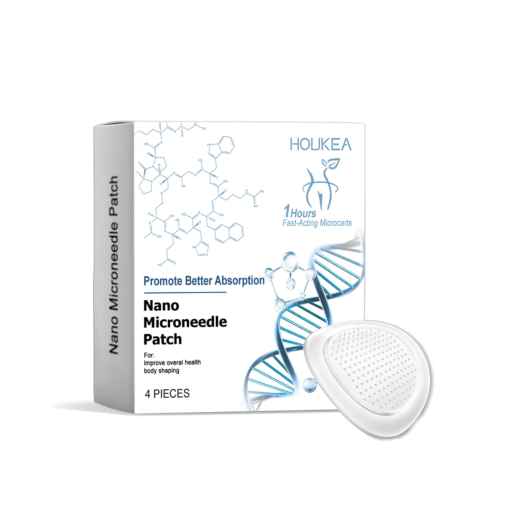 Four Nano Microneedle Patches for skin with botanical extracts