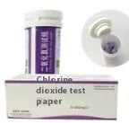 Chlorine dioxide test paper bottle with 50 pieces for waste water concentration detection 0-1000mg/L