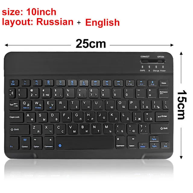 Mini black or white Bluetooth wireless keyboard for tablets with long battery life