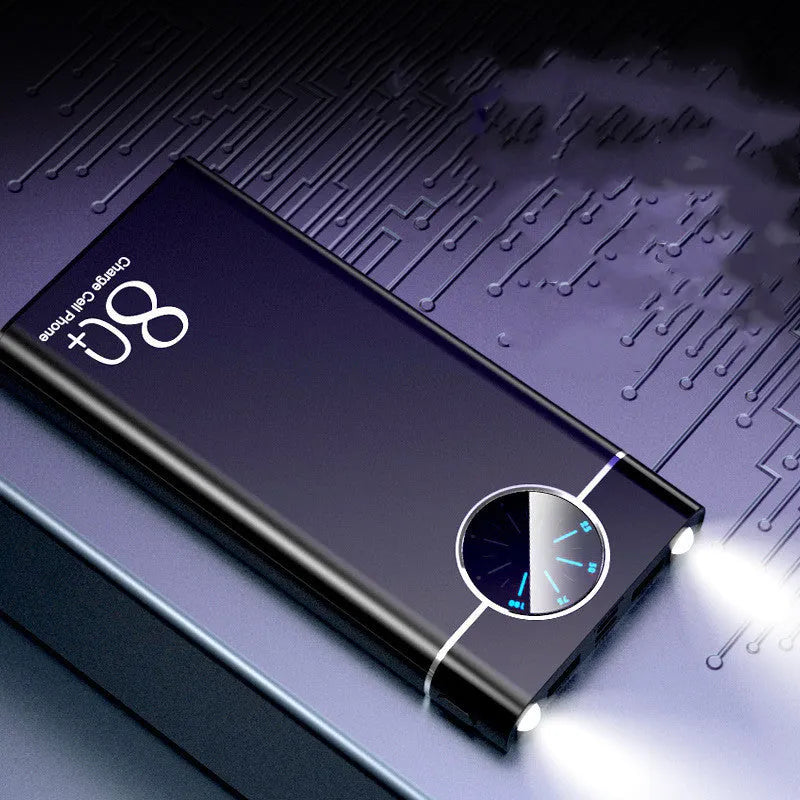 20000mAh fast charging power bank in alloy shell with LED flashlight