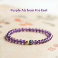 Nine purple lotus bracelet with Chinese retro design and adjustable wristband