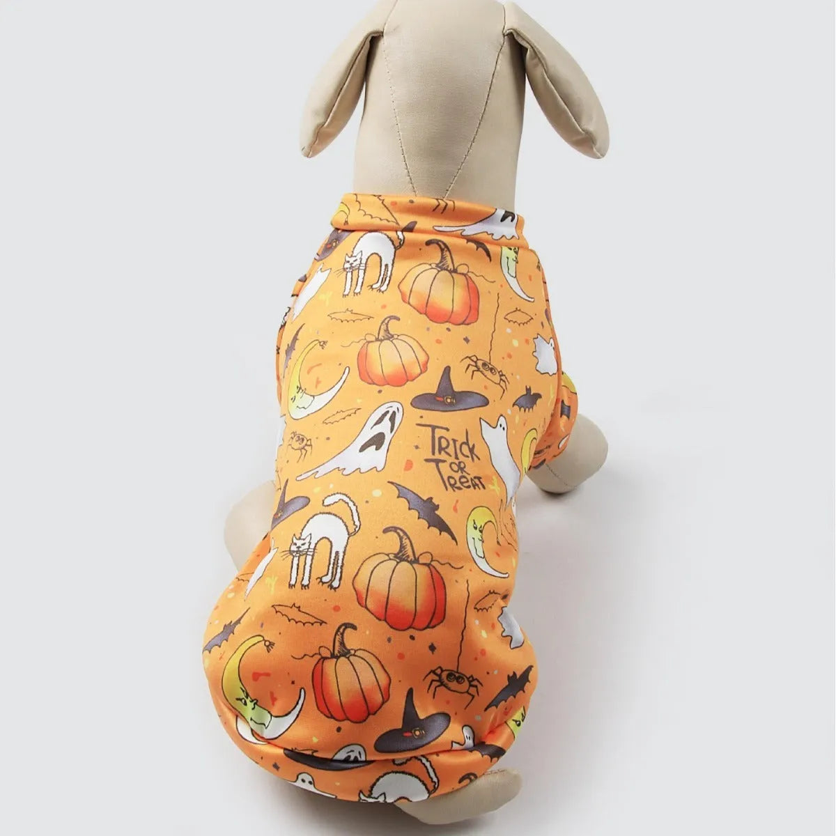 Fleece-lined polyester dog jumper with matching triangular scarf in European American style