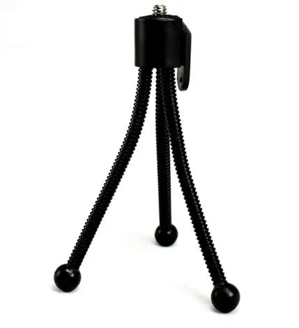 Small iron frame mini tripod with telescopic legs and ball head for iPhone and camera support