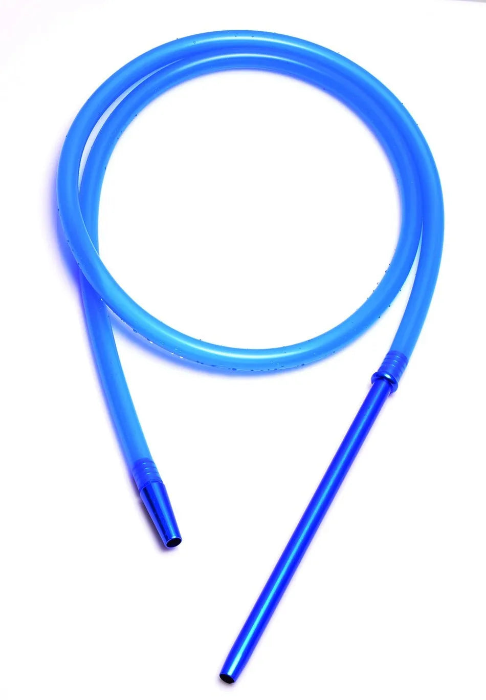 Silicone hookah hose with aluminium fittings in multiple colour options including red, blue, green, black, silver grey, and clear.