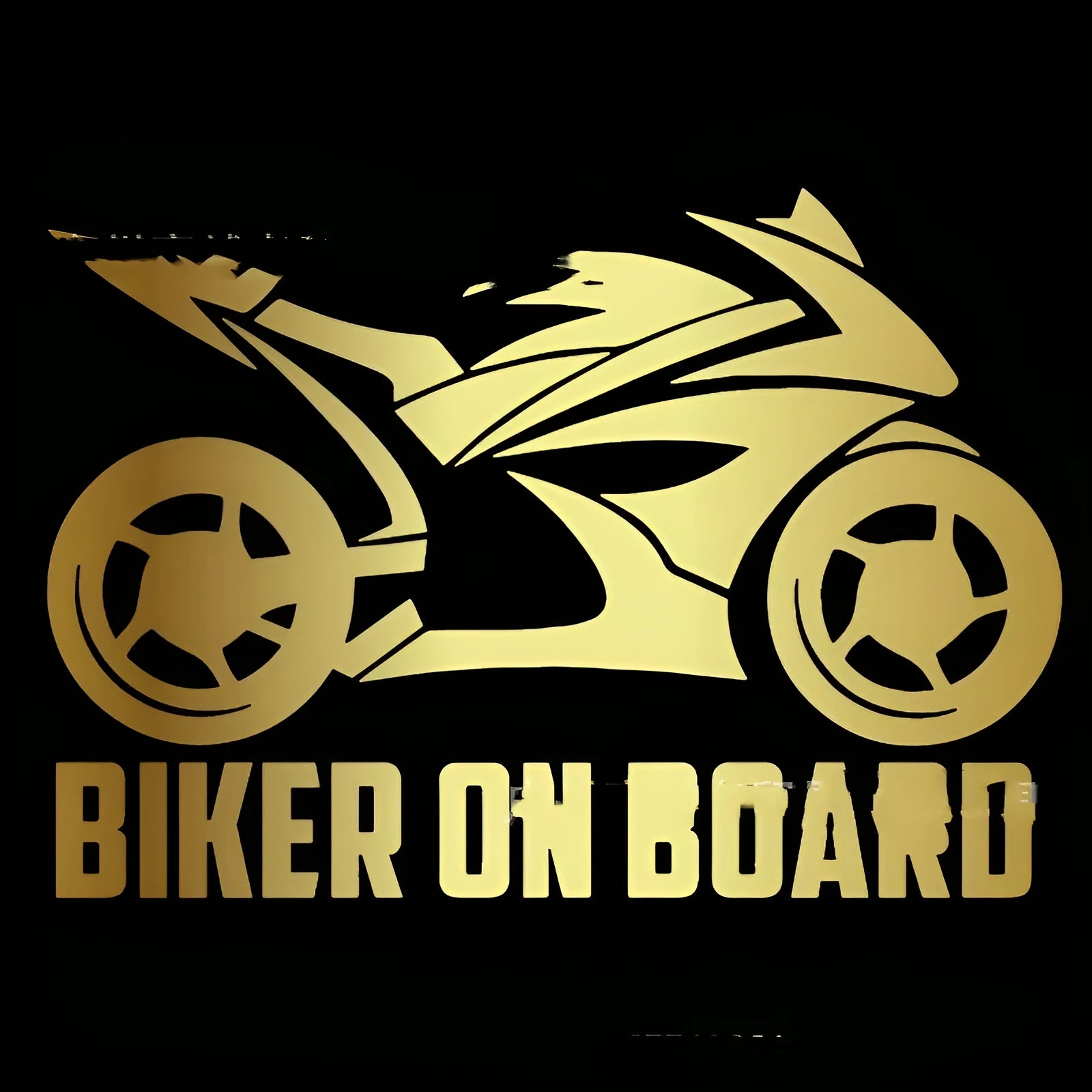 Motorcycle reflective safety stickers in PET material showing size and colour options