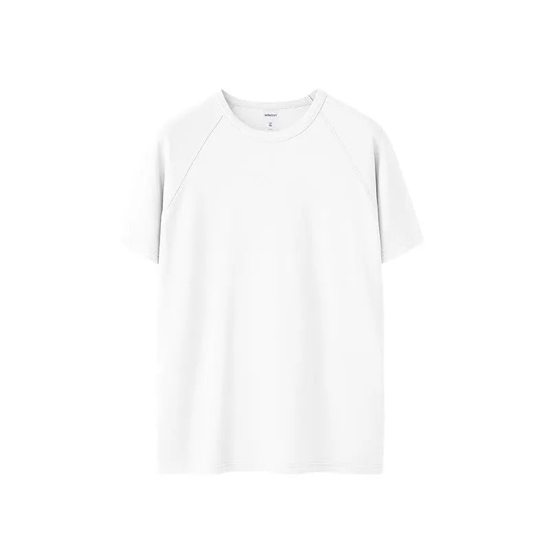 Navy slim-fit t-shirt vest with short sleeves and stretch fabric for casual wear