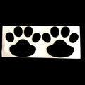 PVC car sticker with hand-shaped brush design showing dog footprint pattern in choice of colours