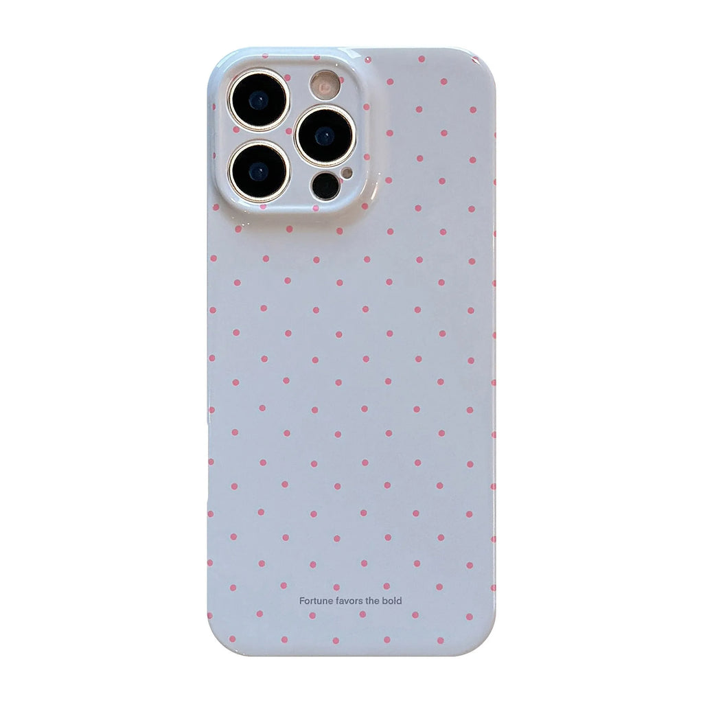 TPU silicone phone case with wavelet dots for Apple iPhone 16 series, soft shell in pink with fall protection