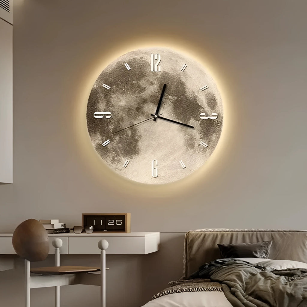 Plastic wall clock with optional LED lighting in 30cm, 40cm or 50cm diameters