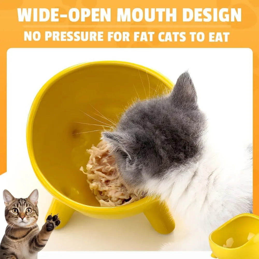 Green ceramic pet bowl with four legs and a rounded rim for stability and spill control.