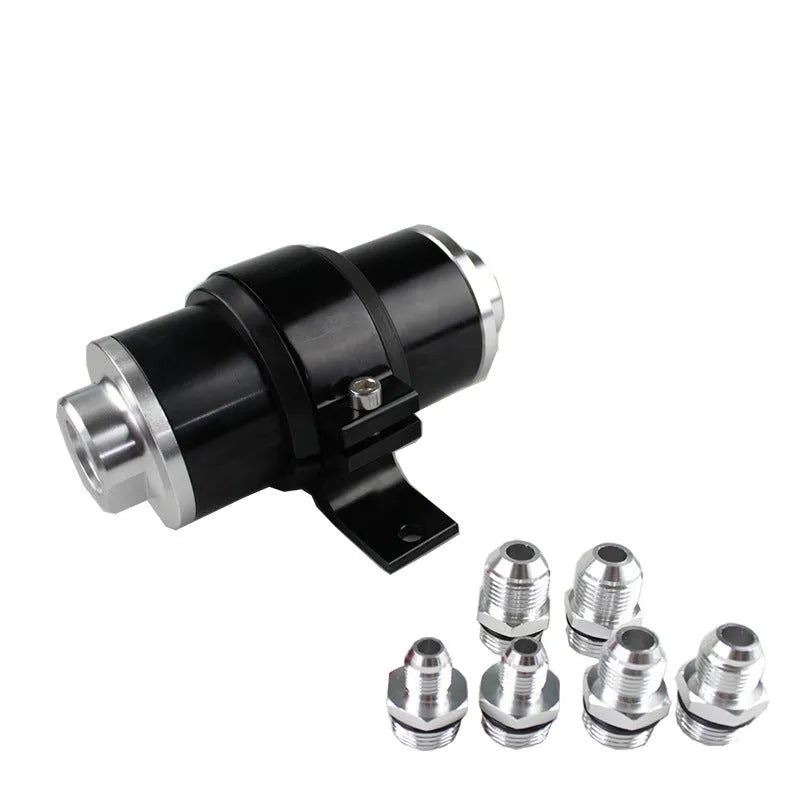 Aluminium petrol filter bracket in six colour options for vehicle fuel systems