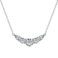 925 sterling silver necklace with zircon inlay platinum colour for women pendant chain