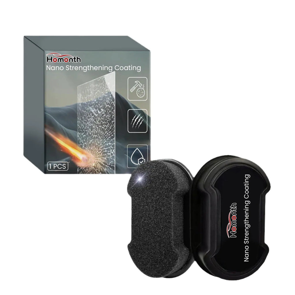 Car windscreen cleaning sponge with hydrophobic treatment for reinforced glass windows