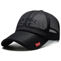 Men's adjustable mesh baseball cap in dome crown style with breathable fabric for summer sun protection