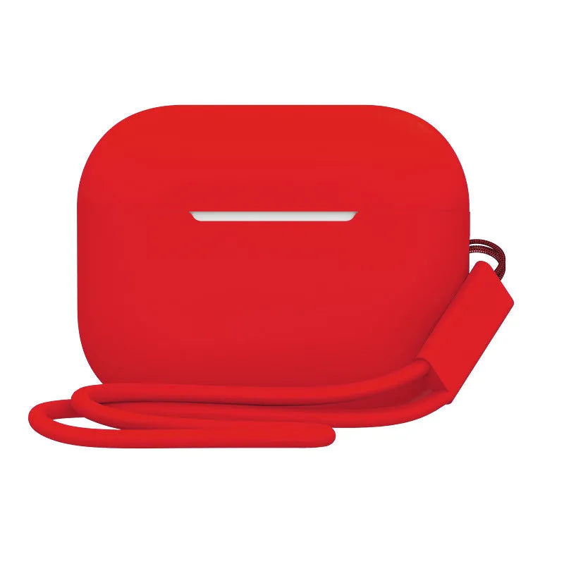 AirPods Pro 2 silicone protective case with lanyard attachment in various solid colours
