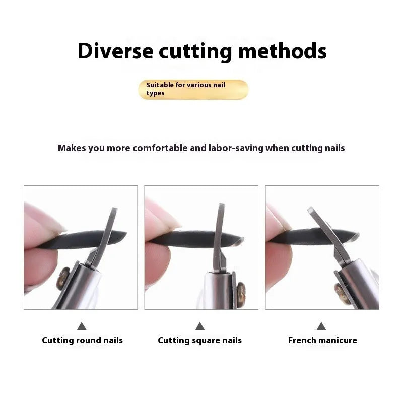 Titanium French manicure scissors with U-shaped tip and stainless steel construction