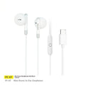 AWEI Dimension PC-6T wired earphone with 14mm large moving coil driver, Type-C plug, 1.2m cable, black