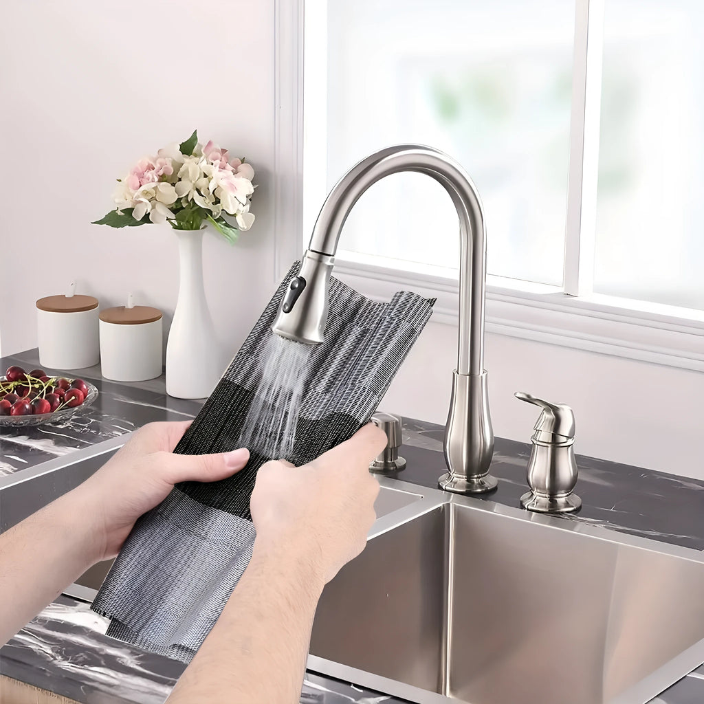 PVC non-slip dish drying mat in modern simplicity style with gradient bamboo pattern