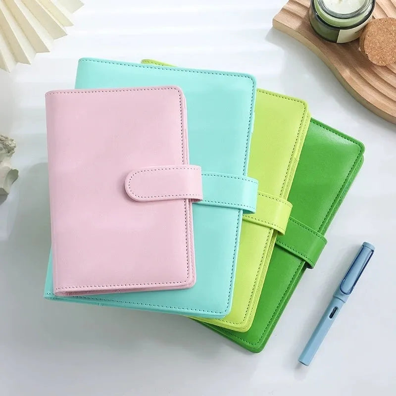 A5 PU leather zipper notebook shell in multiple colour options for loose-leaf binder organisation