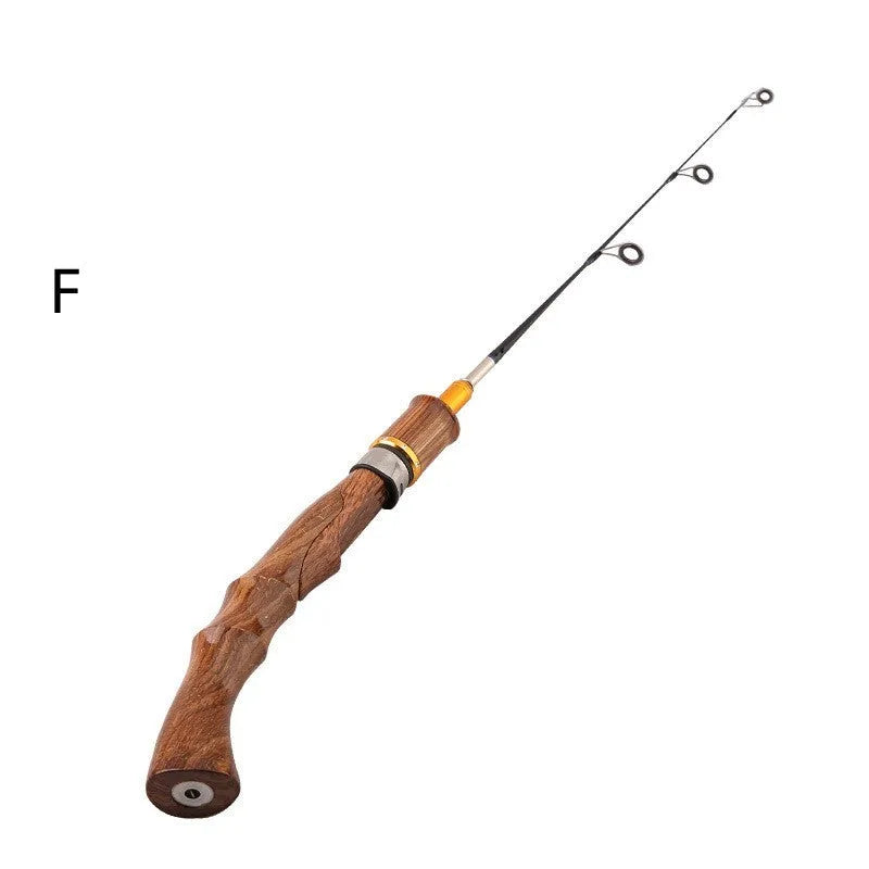 FRP ice fishing rod compact portable straight handle colour option for ice fishing boat