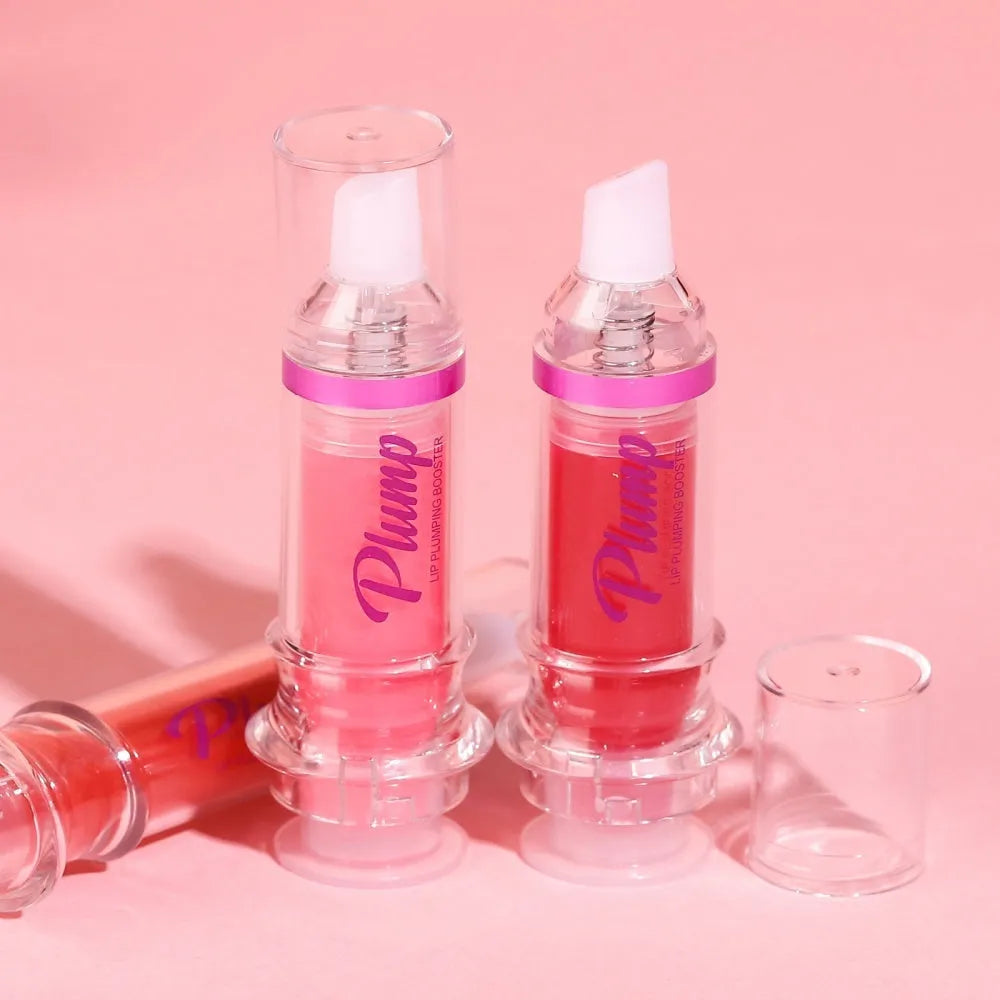 Liquid lipstick tube with glossy mirror-finish formula in six colour options