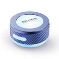 Small wireless bone conduction speaker with magnetic suction box and colour LED light in blue