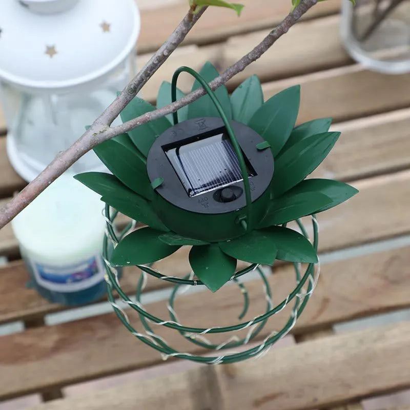 Outdoor solar garden sensor light pineapple shaped LED lamp with IP55 waterproof rating for pathway and patio decoration