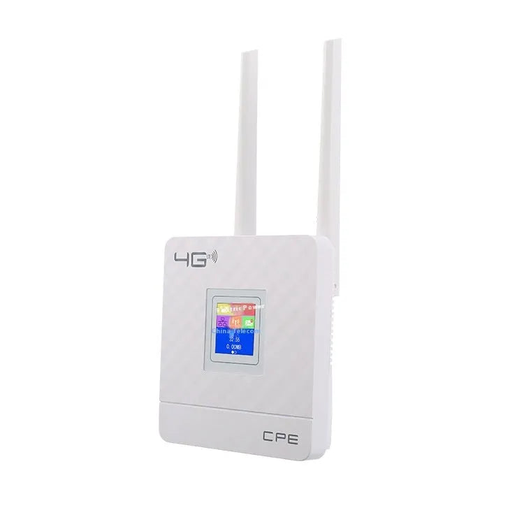 LTE router with two external antennas for home office connectivity