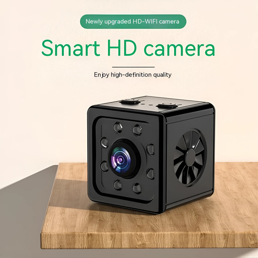 Black K13 HD sports camera with 26cm cube design shown with mounting bracket