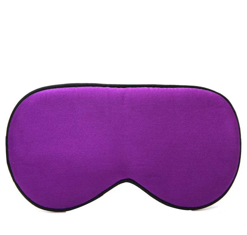 Double-sided mulberry silk eye mask with embroidered print in a selection of colours.