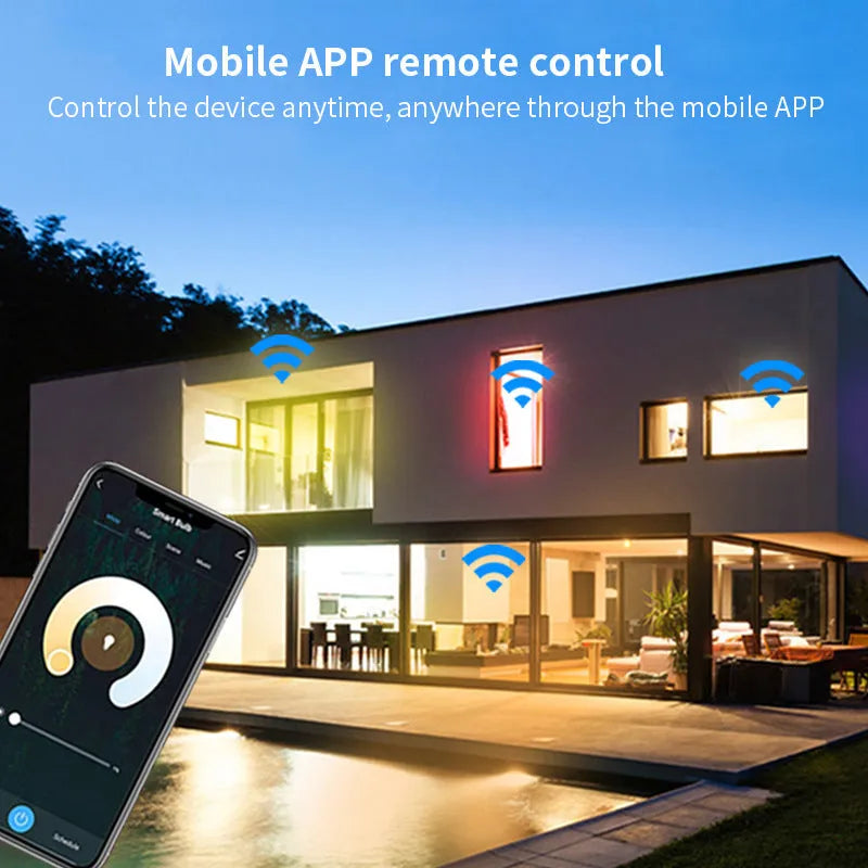 White GU10 smart LED spotlight with RGBCCT colour and wifi voice control