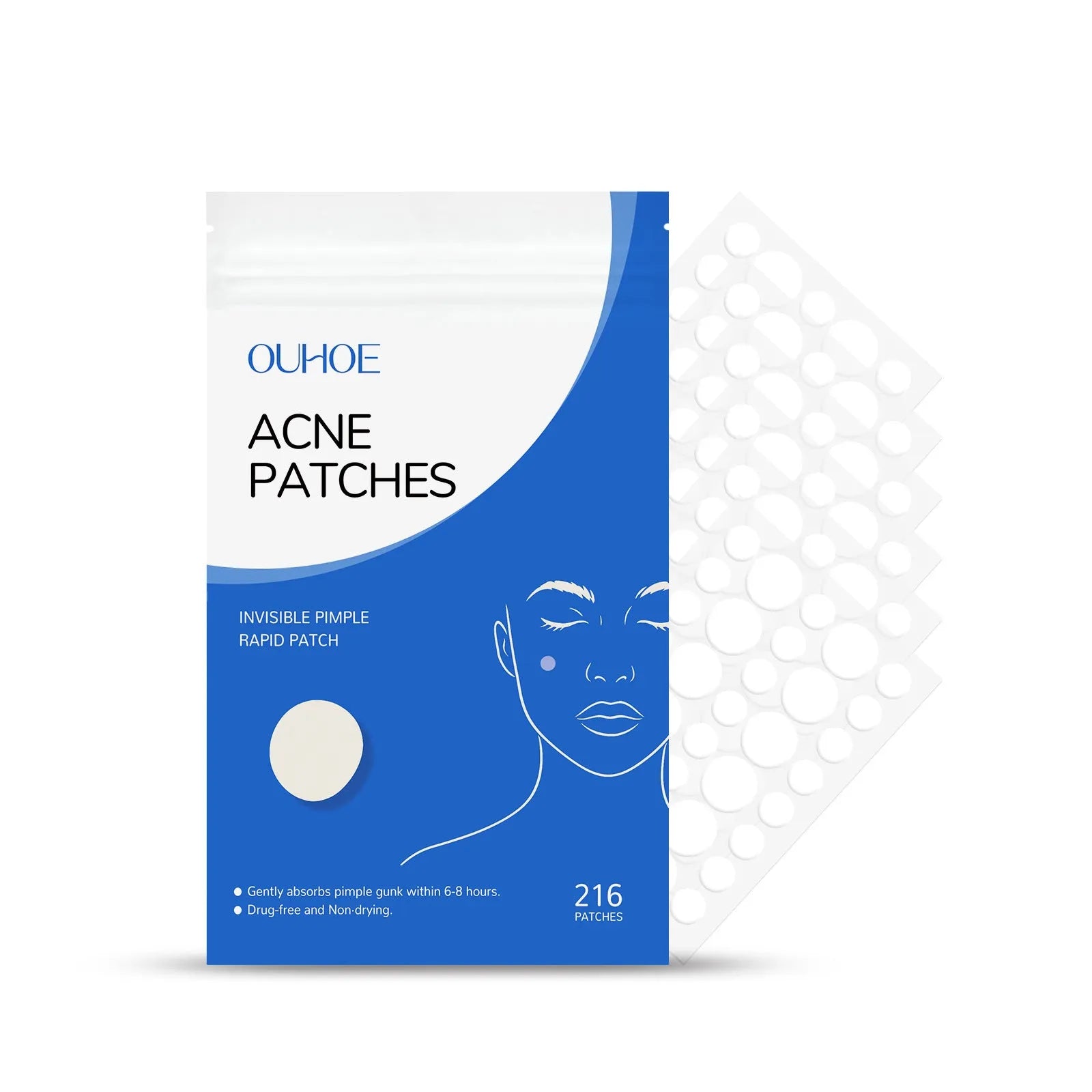 216 hydrocolloid acne patches with tea tree oil and vitamin E for blemish treatment