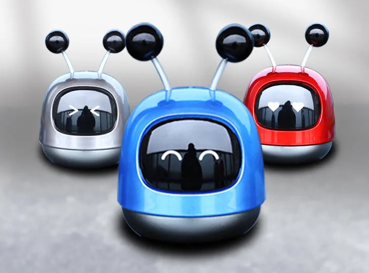 Robot-shaped car vent aromatherapy decoration with 40ml gel capsule for air freshening